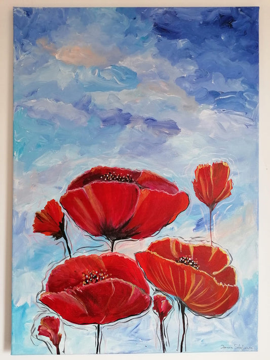 Maci sub cerul albastru