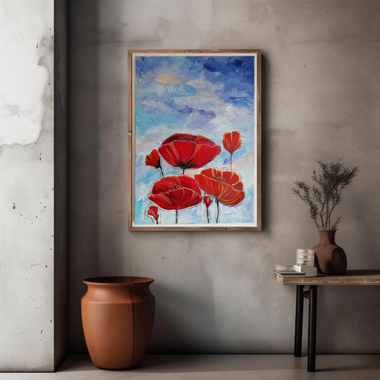 Maci sub cerul albastru